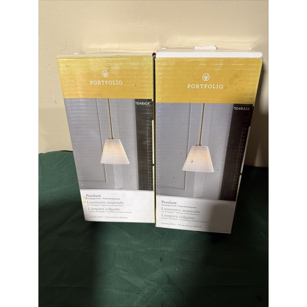 Portfolio Mini Pendant Light Fixture (Item Number 1048424). New In Box Set Of 2